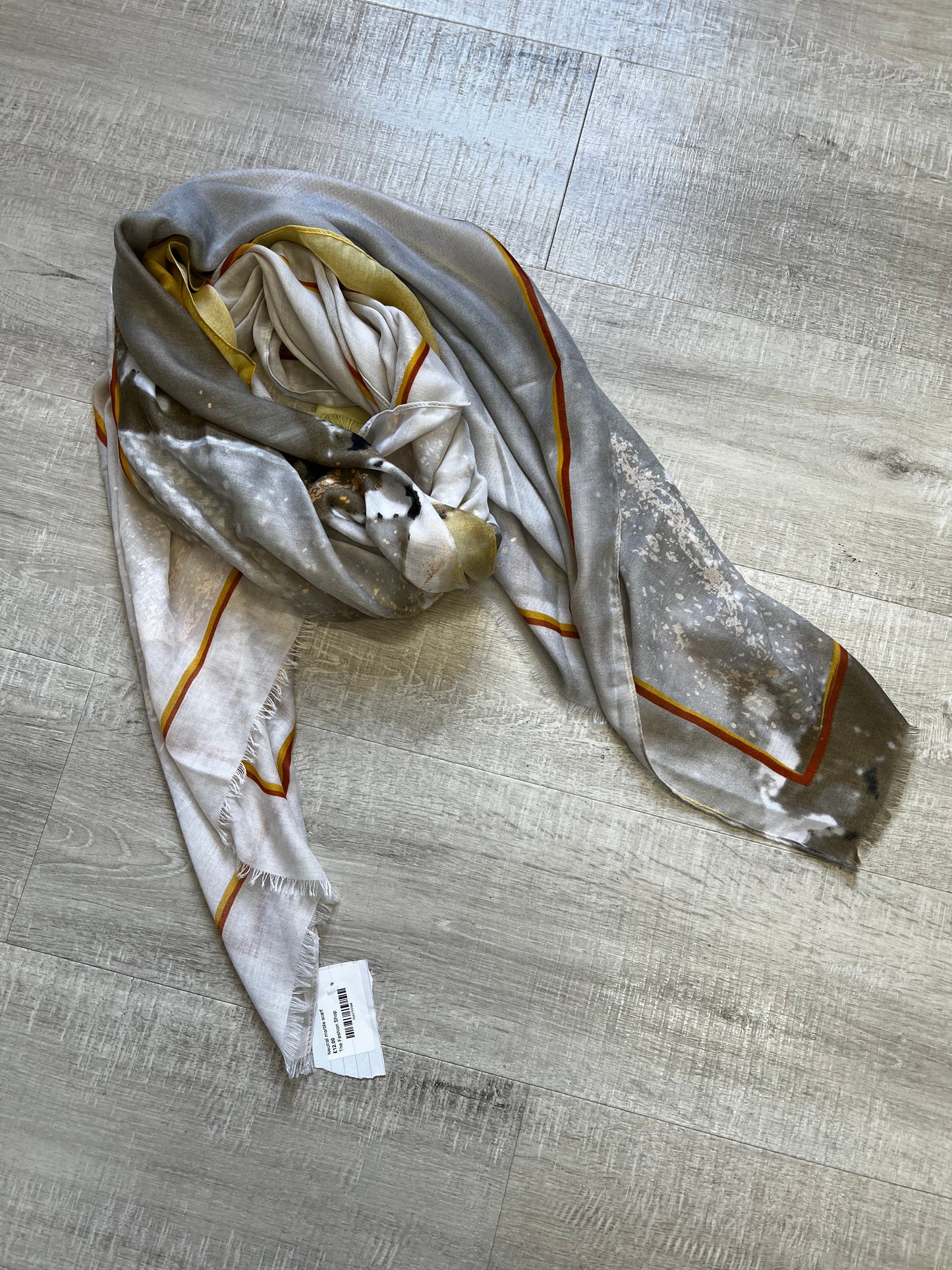 Neutral marble scarf