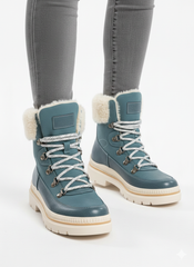 Lunar Evelyn mid blue waterproof boots sizes 4-8 (37-41)