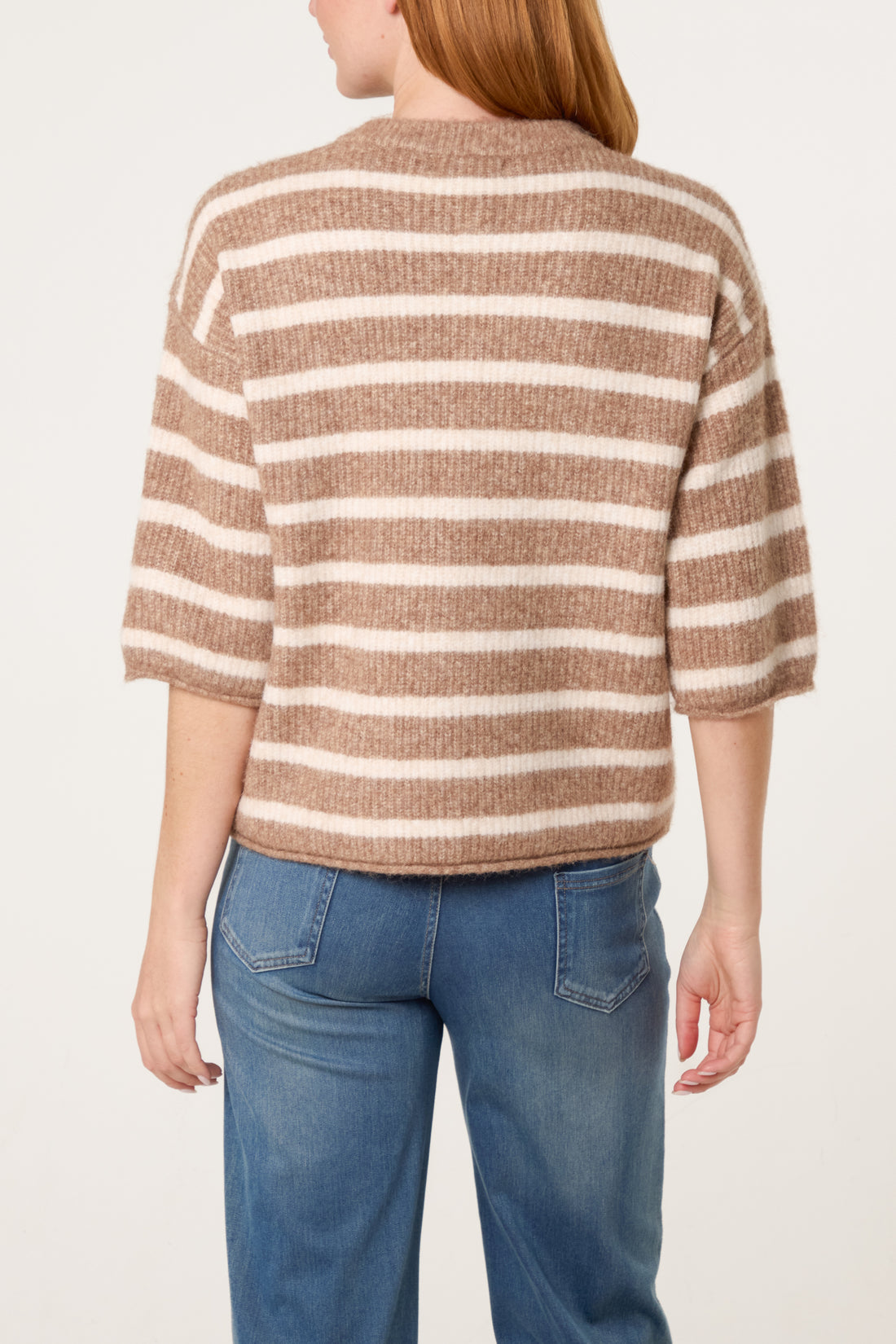 Nina camel striped wool mix cardigan sizes 8-12 and 14-16