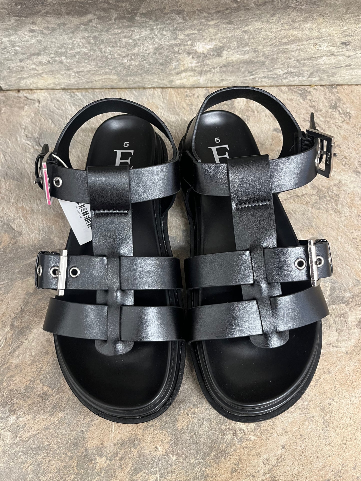 Alesha black gladiator sandals sizes 4-8