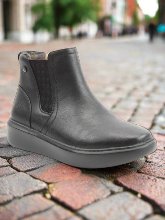 Heavenly Feet black Posie ankle boot sizes 4-8 (EU 37-42)