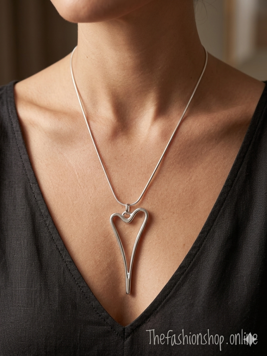 Sarah Tempest Silver Heart Necklace