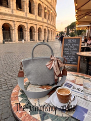 Lucy Grey woven handle bag