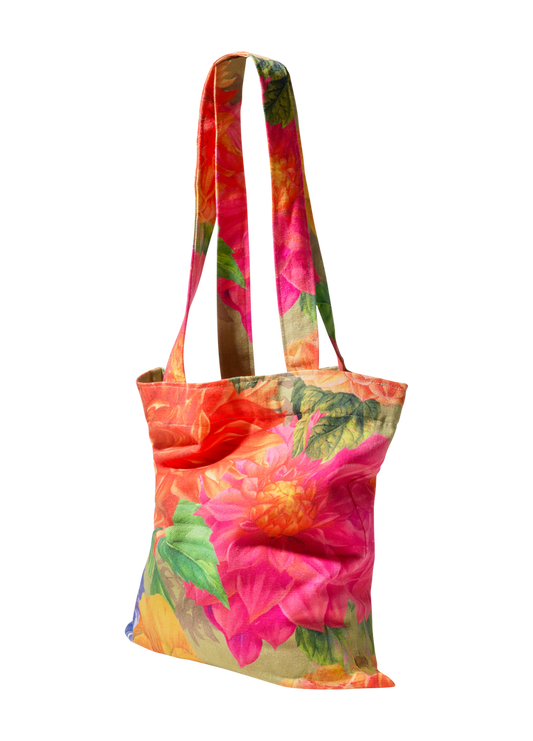 Powder Bountiful Blooms Canvas Tote Bag