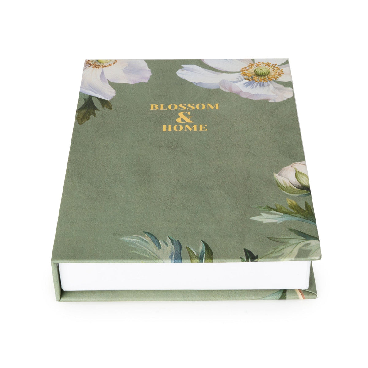 Candlelight Set of 2 book boxes Florals White Poppy and Sage