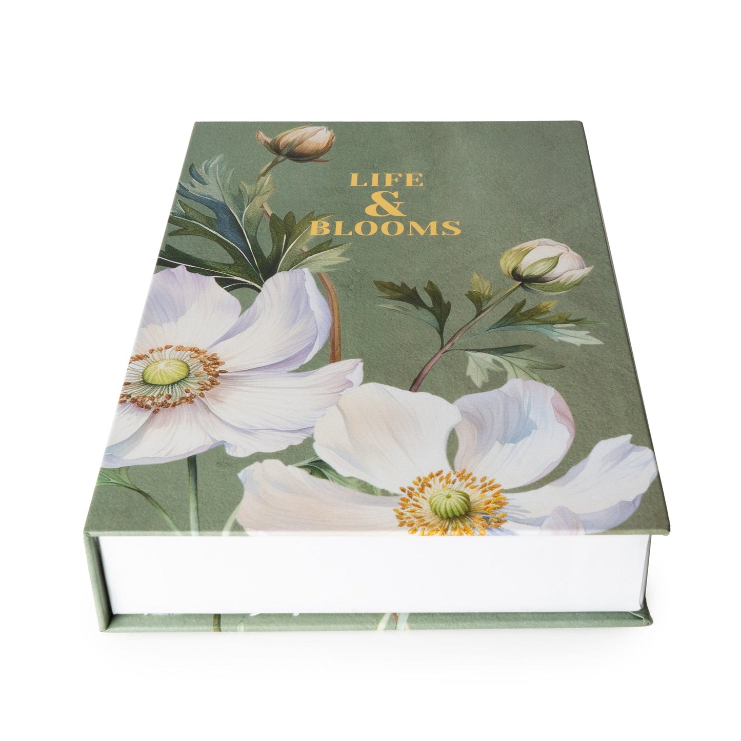 Candlelight Set of 2 book boxes Florals White Poppy and Sage