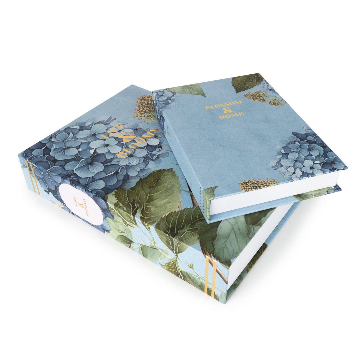 Candlelight Set of 2 book boxes Florals Hydrangea and Jasmine