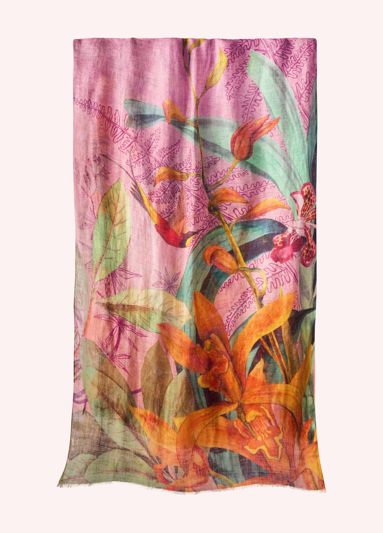Powder Botany Bliss Linen Cotton Scarf Lavender