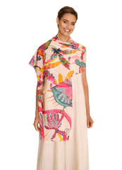 Powder Tropical Paradise Cotton Scarf