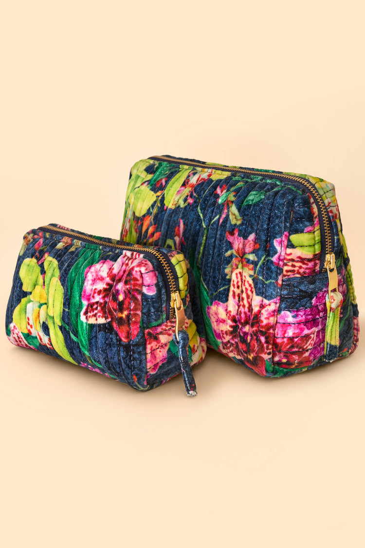 Powder Quilted Vanity Bag Exotic Evening in Ink