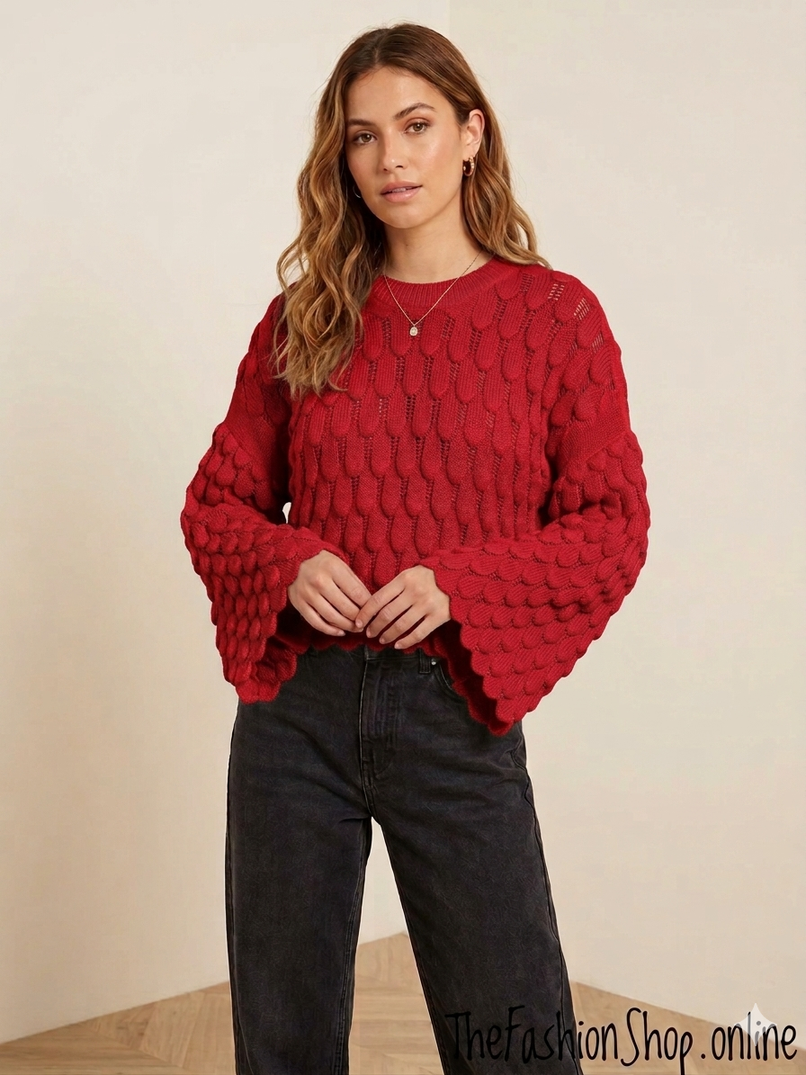Eloise Red petal jumper 8-16