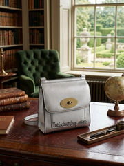 Large Silver messenger bag