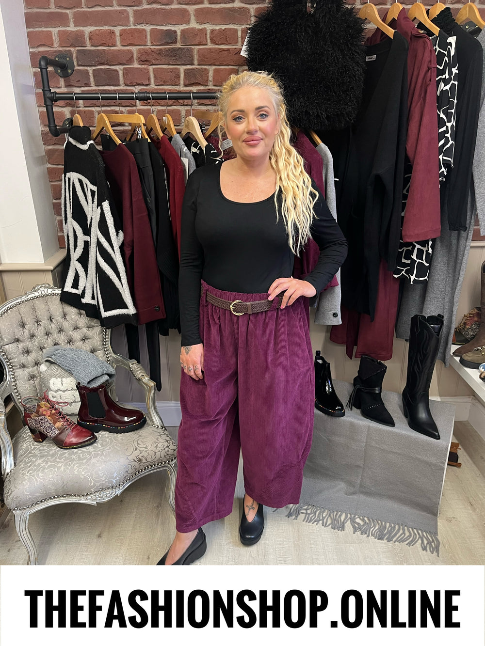 Bailey mulberry jumbo cord trousers 10-18
