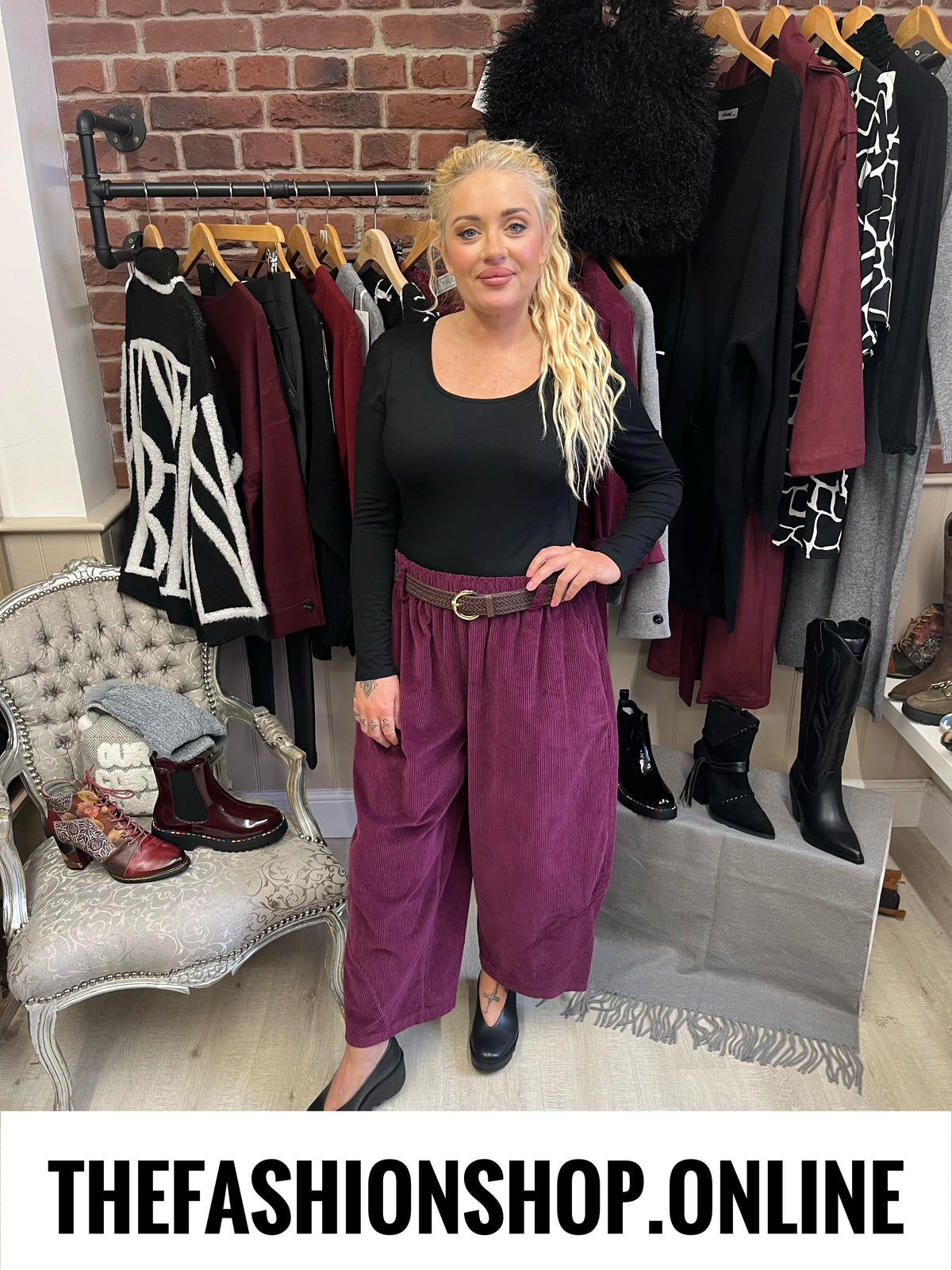 Bailey mulberry jumbo cord trousers 10-18