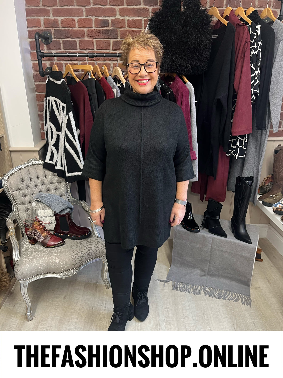 Black soft cowl neck jumper 10-16
