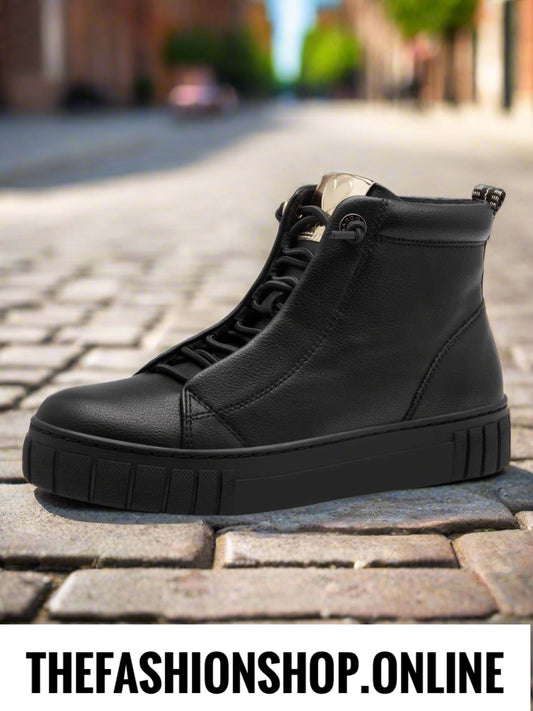 Marco Tozzi black vegan leather ankle boot sizes 4-8