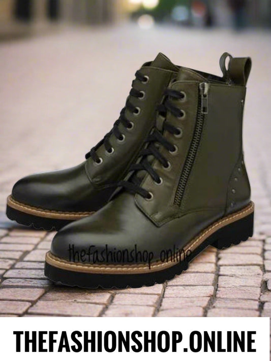 Lotus Braxton Leather boot Khaki 4-8