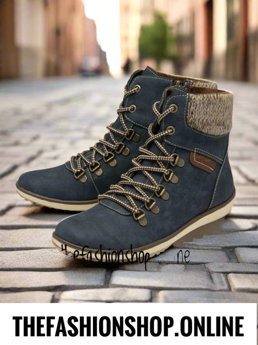 Lotus Libby blue ankle boot with side zip sizes 4-8