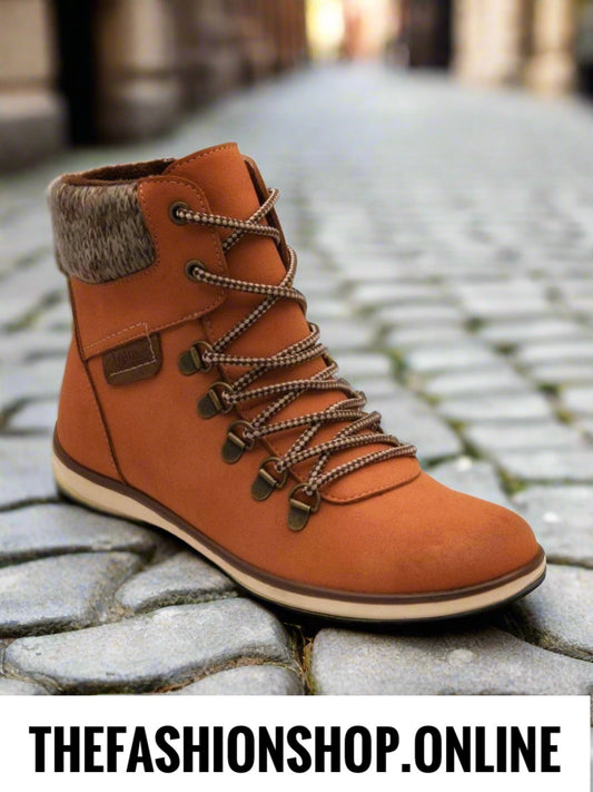 Lotus Libby orange ankle boot with side zip sizes 4-8