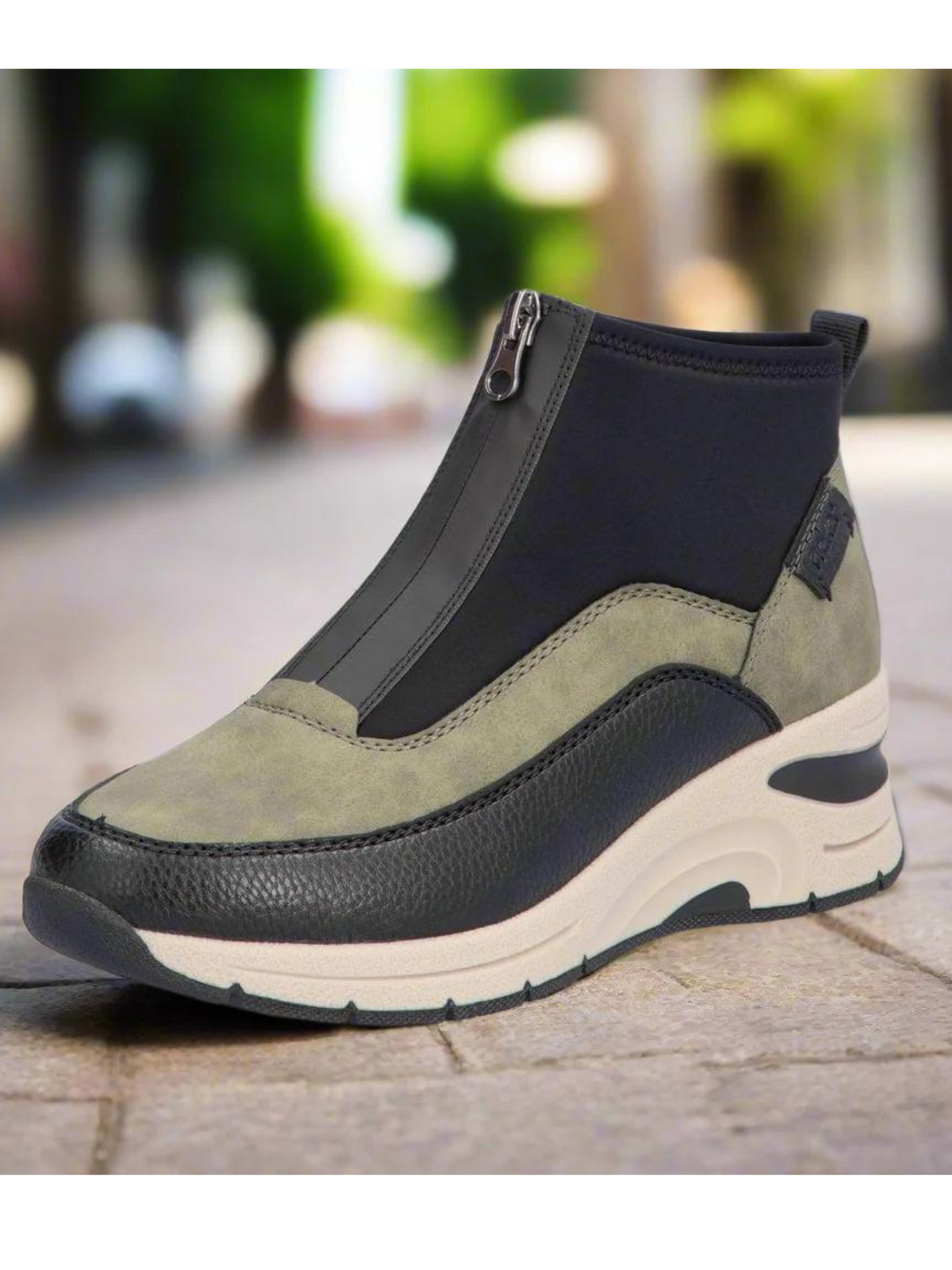 Rieker green zipper shoes sizes 4-8
