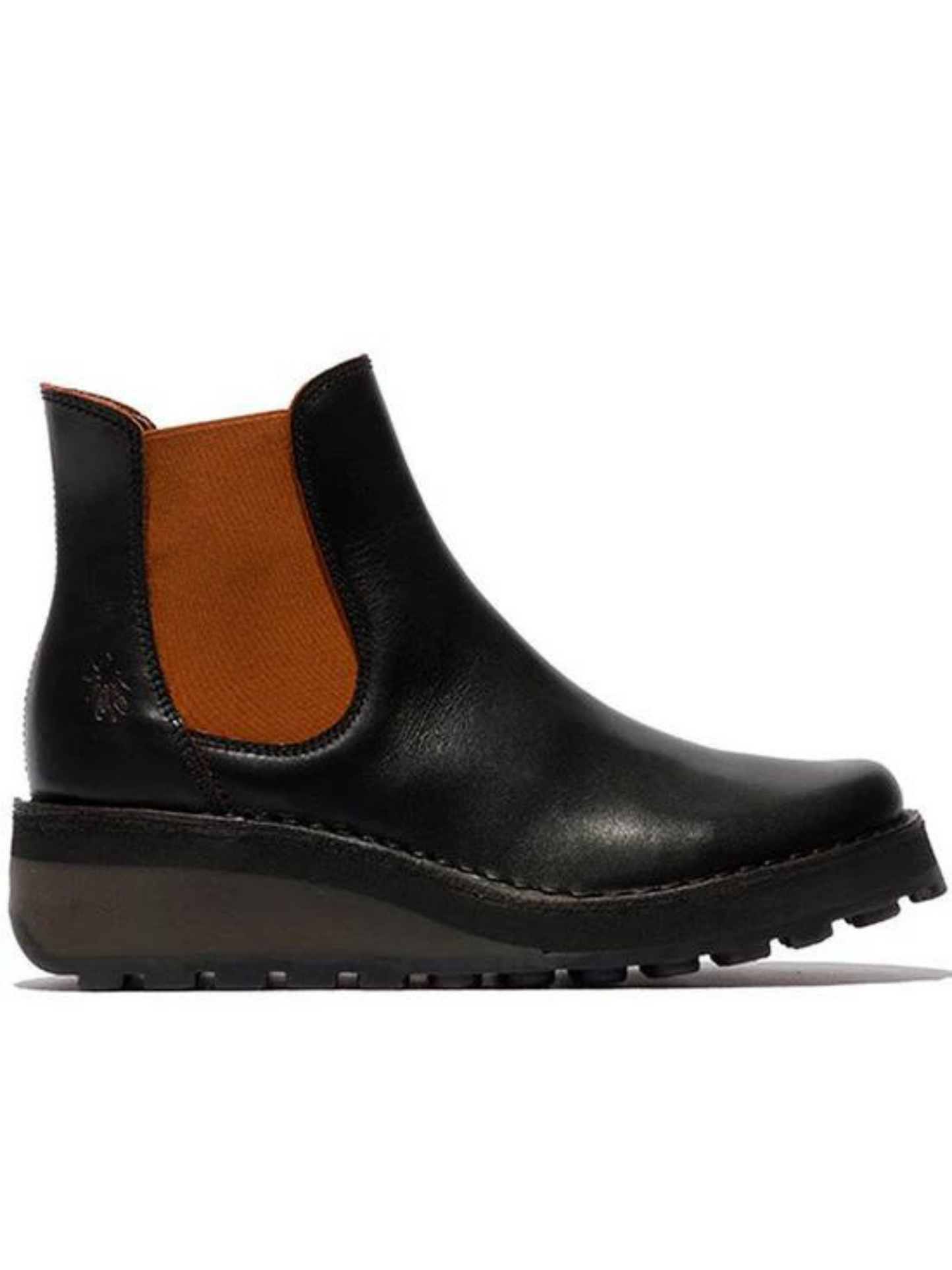 Fly of London Huud Java black/red leather Chelsea boot sizes 4-8
