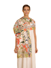 Powder Folky Floral Scarf Coconut