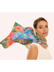 Powder Folky Floral Scarf Cornflower