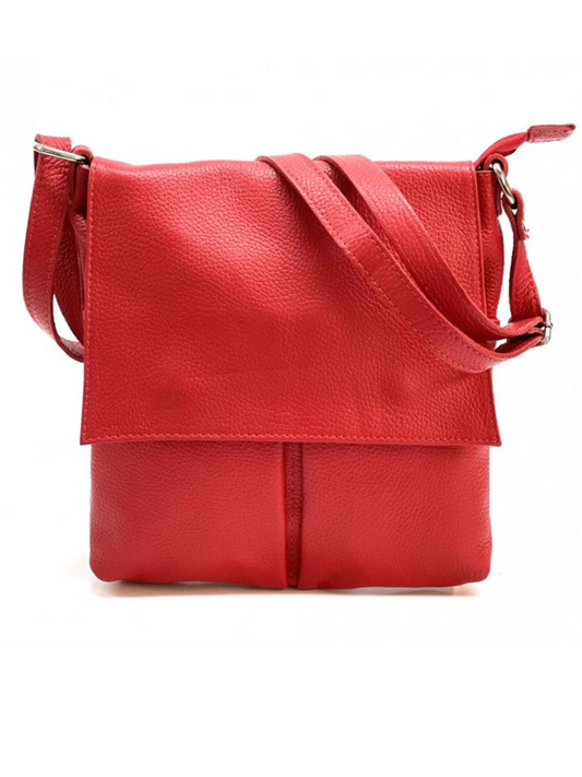 Tamsin Twin Pocket Shoulder Bag in Red