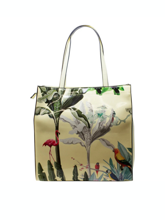 Tropical Garden Bag in Cream