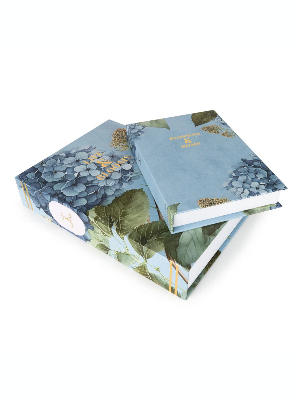 Candlelight Set of 2 book boxes Florals Hydrangea and Jasmine