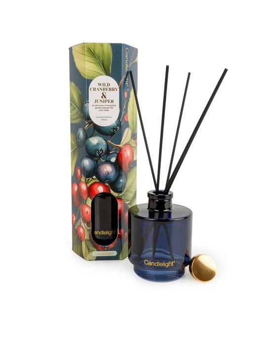 Candlelight Reed Diffuser Wild Cranberry and Juniper