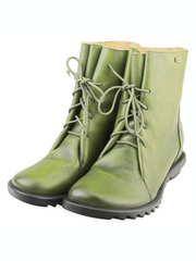 Laura Vita Cyrielle vert leather boots sizes 4-8 (37-41)
