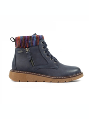 Lunar California navy wide fit waterproof boots sizes 4-8 (37-41)