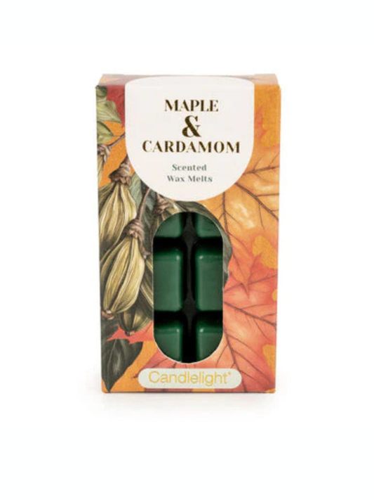 Candlelight pack of 8 wax melts Maple and Cardamom