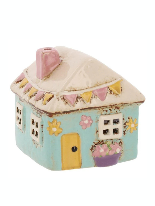 Village Pottery Garden Mini House Tealight