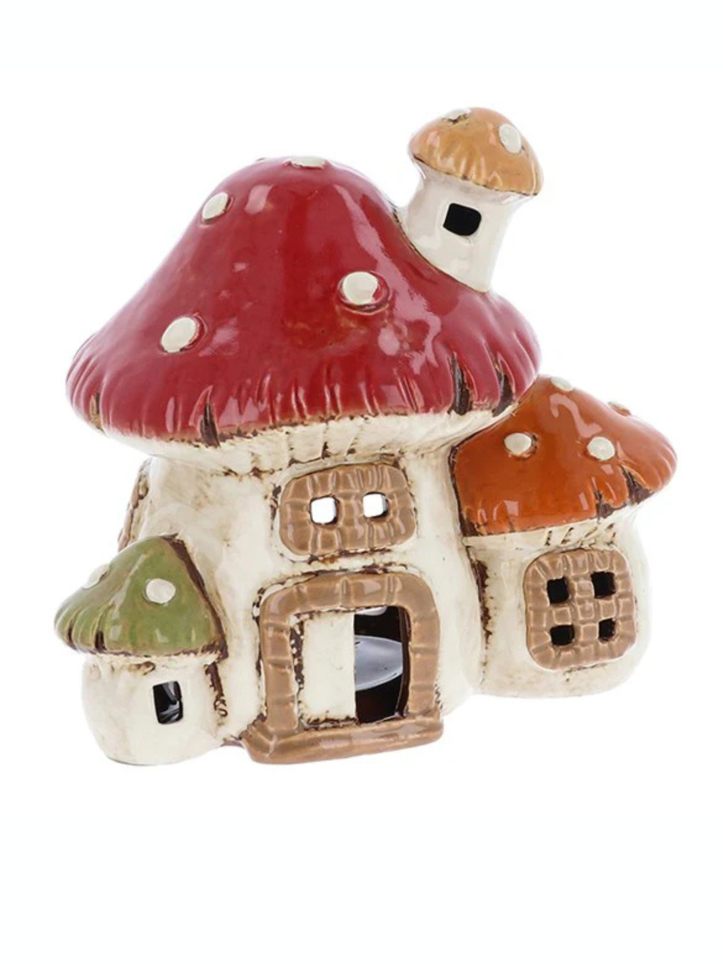 Village Pottery 3 Mushroom House Tealight