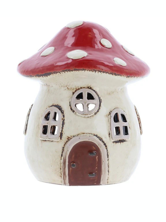 Village Pottery Toadstool House Tealight