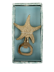 Candlelight Gold Starfish Bottle Opener designed by Jeff Banks