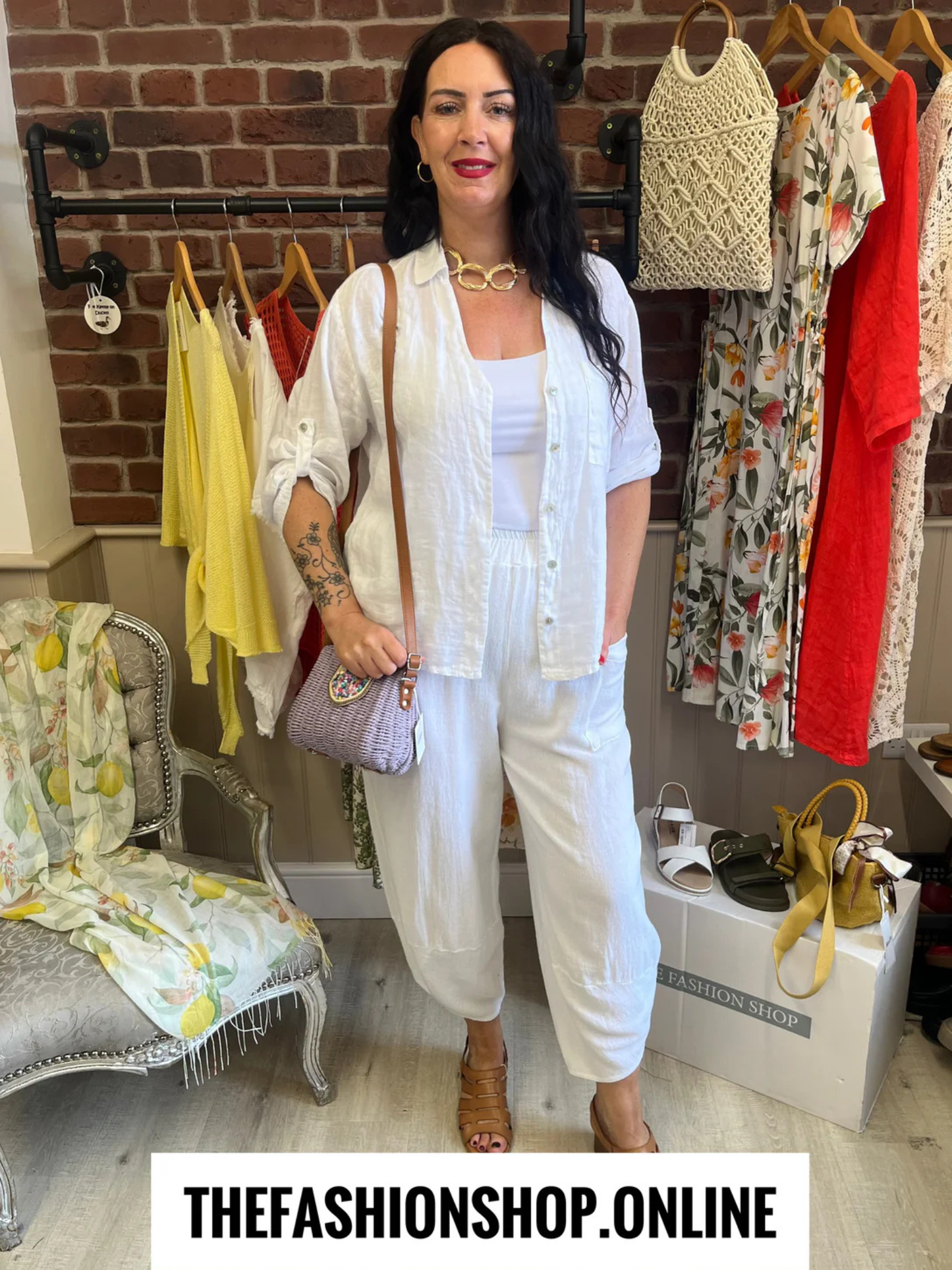 Nadine white linen shirt/jacket 10-16