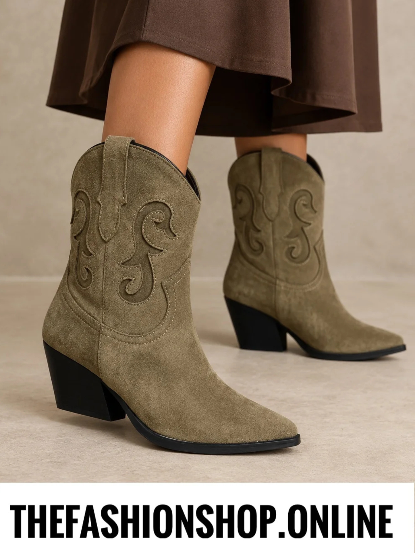 Dakota embroidered Western boots sizes 3-8 (36-41)