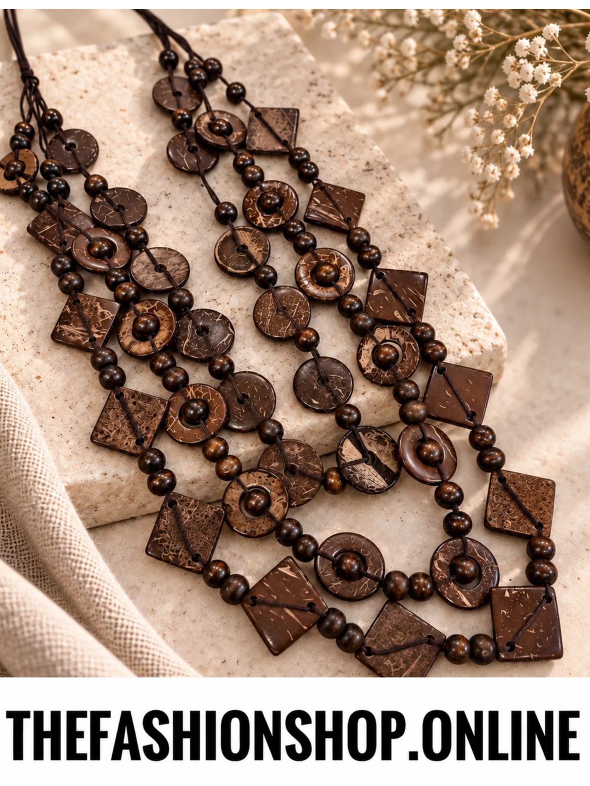 The Amazon Necklace in Brown