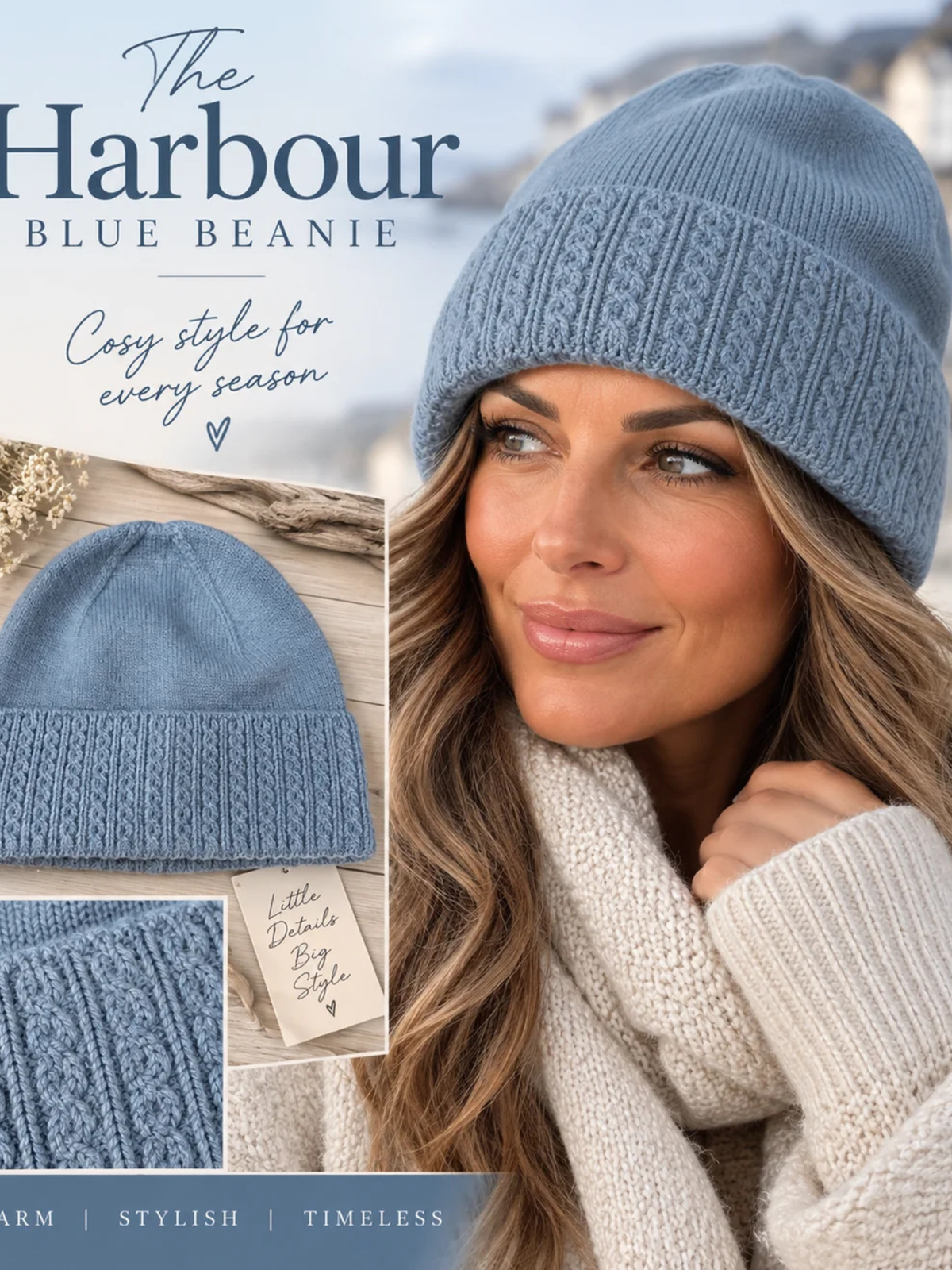 The Harbour Blue Beanie Hat