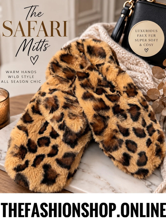 The Safari Leopard Mitts