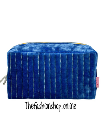 Lua Blue Velvet Cosmetic Purse