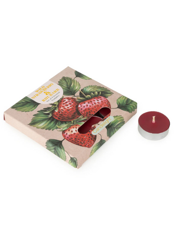 Candlelight Set of 9 Tea Lights Strawberry and Rhubarb