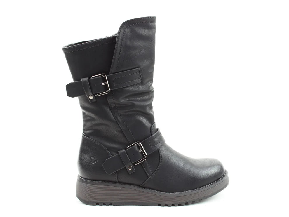 Heavenly Feet Hannah 4 black mid calf boot sizes 4-8 (EU37-42)