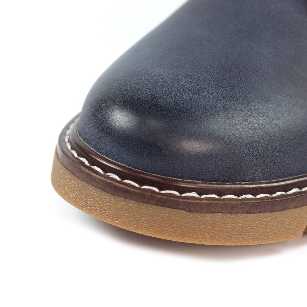 Lunar California navy wide fit waterproof boots sizes 4-8 (37-41)