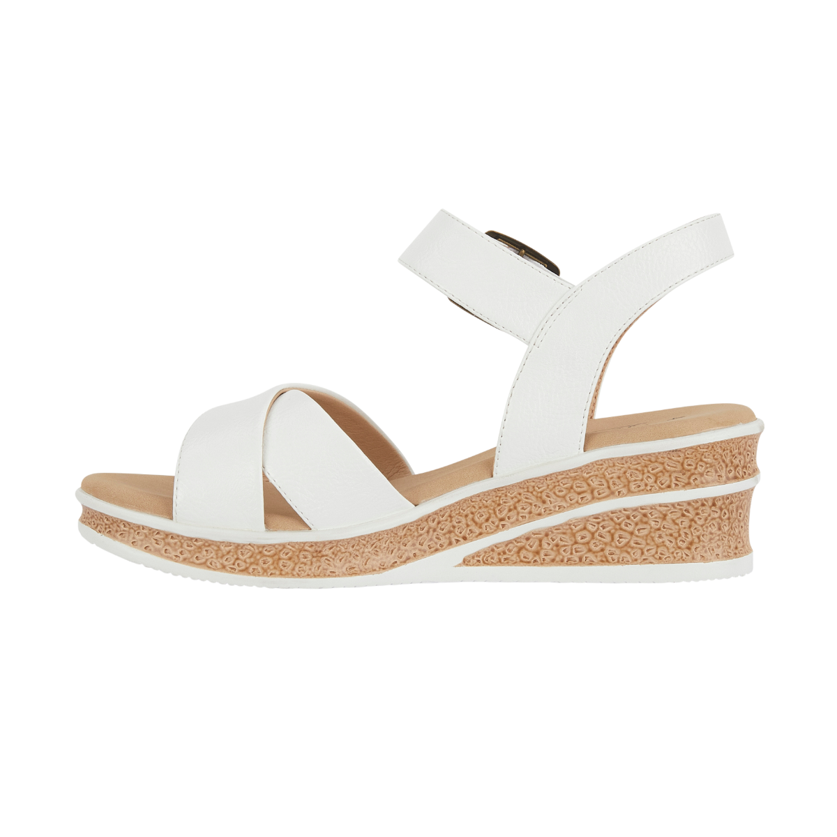 Jo & Joe white Devotion wedge sandal sizes 4-8 (37-41)