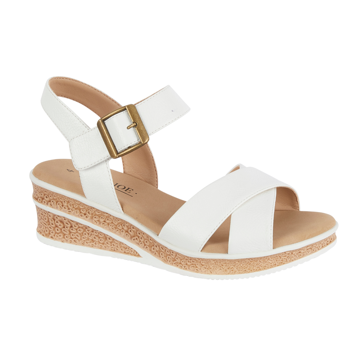 Jo & Joe white Devotion wedge sandal sizes 4-8 (37-41)