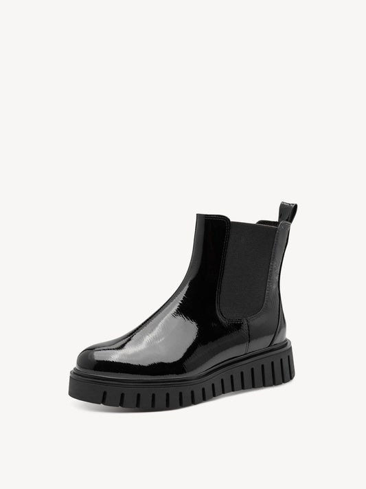 Marco Tozzi black patent Chelsea boots sizes 4-9 (37-42)